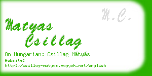 matyas csillag business card